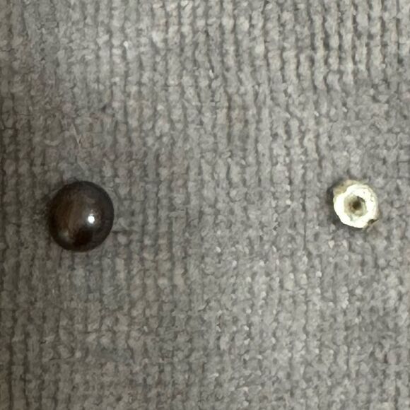 Elegant Gray Black Freshwater Pearl Stud RGF Sterling Silver Earrings - Picture 10 of 11